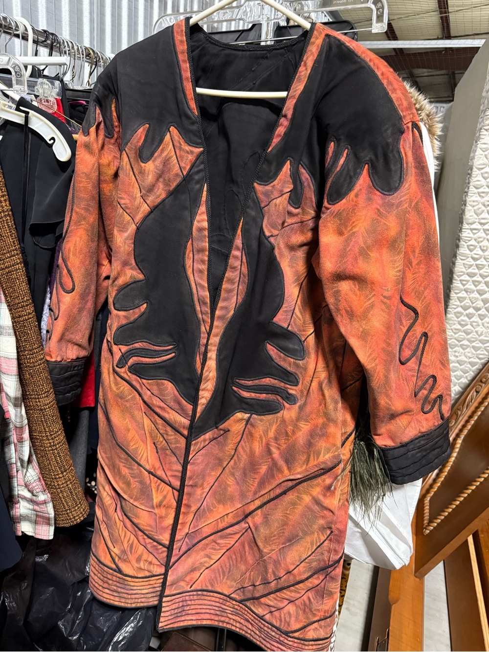 Women’s Original Creation by Moonglam Flame-Pattern Coat